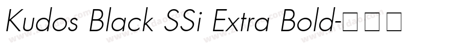 Kudos Black SSi Extra Bold字体转换